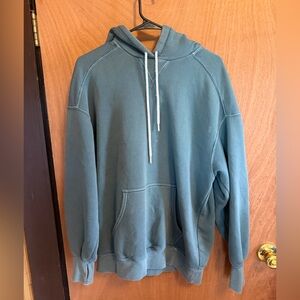 aerie Off Line Washed Teal Pullover Hoodie